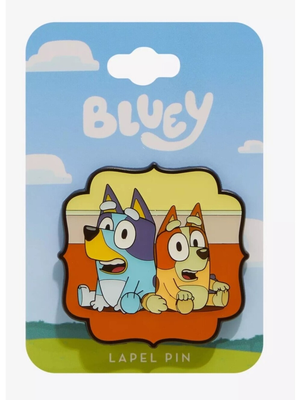 Bluey Bingo & Bluey Perched Enamel Pin